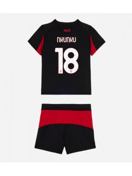 Billige AC Milan Christopher Nkunku #18 Hjemmedraktsett Barn 2025-26 Kortermet (+ Korte bukser)